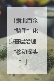 肃北百余“骑手”化身基层治理“移动探头”