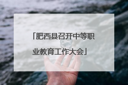 肥西县召开中等职业教育工作大会