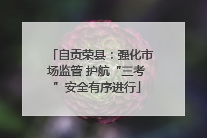 自贡荣县：强化市场监管 护航“三考”安全有序进行