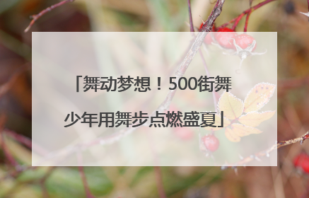 舞动梦想！500街舞少年用舞步点燃盛夏