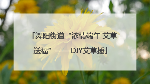 舞阳街道“浓情端午 艾草送福”——DIY艾草捶