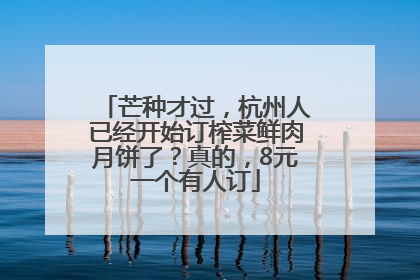 芒种才过，杭州人已经开始订榨菜鲜肉月饼了？真的，8元一个有人订