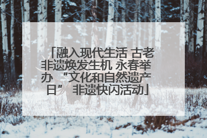 融入现代生活 古老非遗焕发生机 永春举办 “文化和自然遗产日” 非遗快闪活动