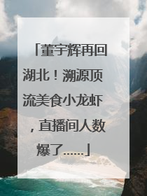 董宇辉再回湖北！溯源顶流美食小龙虾，直播间人数爆了……