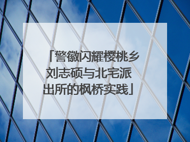 警徽闪耀樱桃乡 刘志硕与北宅派出所的枫桥实践