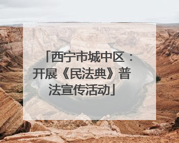 西宁市城中区：开展《民法典》普法宣传活动