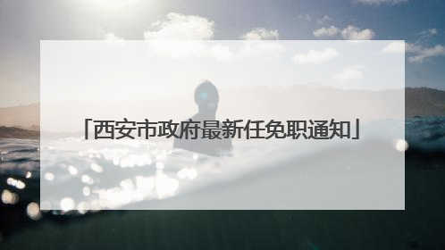 西安市政府最新任免职通知