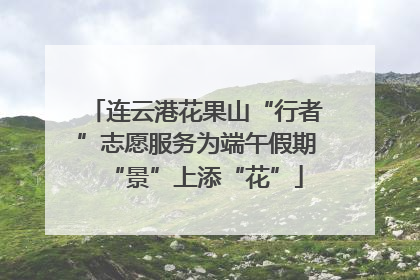 连云港花果山“行者”志愿服务为端午假期“景”上添“花”