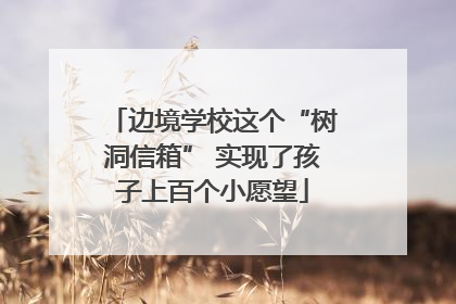 边境学校这个“树洞信箱” 实现了孩子上百个小愿望
