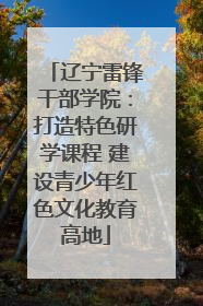 辽宁雷锋干部学院：打造特色研学课程 建设青少年红色文化教育高地