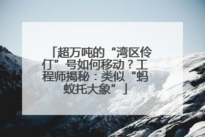 超万吨的“湾区伶仃”号如何移动？工程师揭秘：类似“蚂蚁托大象”