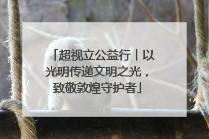 超视立公益行丨以光明传递文明之光，致敬敦煌守护者