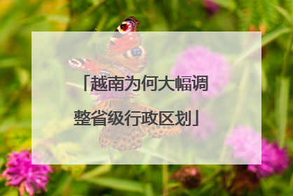 越南为何大幅调整省级行政区划