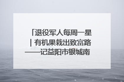退役军人每周一星｜有机果栽出致富路——记益阳市银城南湖蔬果农民专业合作社总经理晏桂明