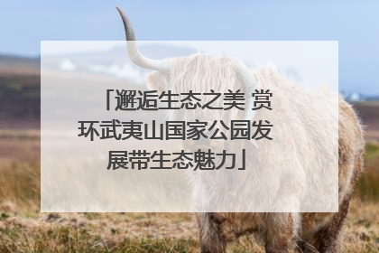 邂逅生态之美 赏环武夷山国家公园发展带生态魅力