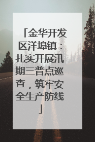 金华开发区洋埠镇：扎实开展汛期三普点巡查，筑牢安全生产防线
