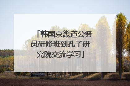 韩国京畿道公务员研修班到孔子研究院交流学习