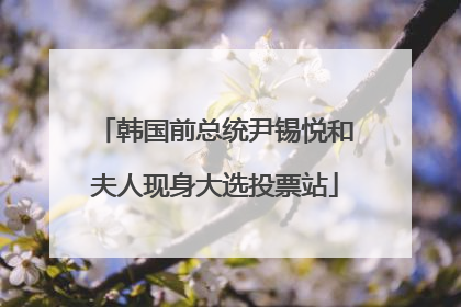 韩国前总统尹锡悦和夫人现身大选投票站