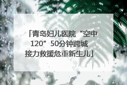 青岛妇儿医院“空中120”50分钟跨城接力救援危重新生儿