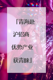 青海赴沪招商 优势产业获青睐
