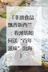 非遗食品飘香新西兰：看潍坊如何送“百年滋味”出海