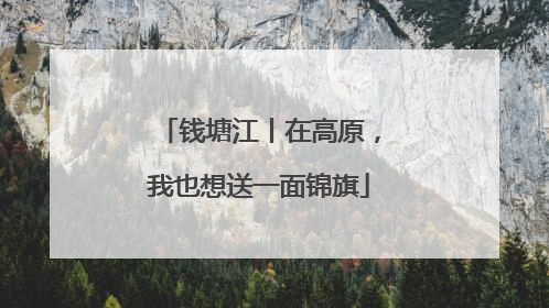 钱塘江丨在高原，我也想送一面锦旗