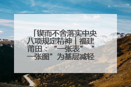 锲而不舍落实中央八项规定精神丨福建莆田：“一张表”“一张图”为基层减轻“数字负担”