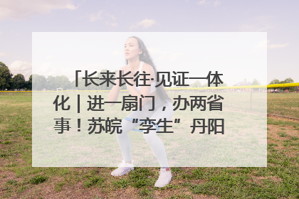 长来长往·见证一体化｜进一扇门，办两省事！苏皖“孪生”丹阳如何做到的？