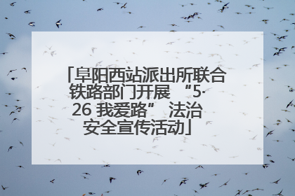 阜阳西站派出所联合铁路部门开展 “5·26 我爱路” 法治安全宣传活动