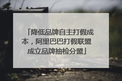 降低品牌自主打假成本，阿里巴巴打假联盟成立品牌抽检分盟