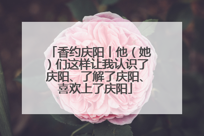 香约庆阳丨他（她）们这样让我认识了庆阳、了解了庆阳、喜欢上了庆阳