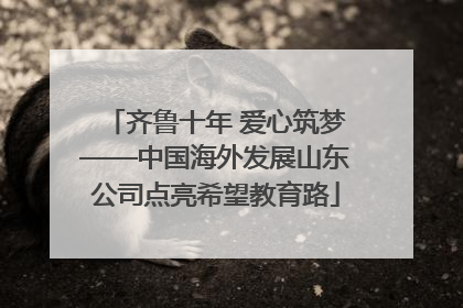 齐鲁十年 爱心筑梦——中国海外发展山东公司点亮希望教育路