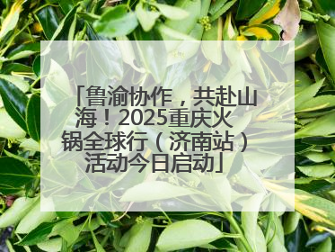 鲁渝协作，共赴山海！2025重庆火锅全球行（济南站）活动今日启动