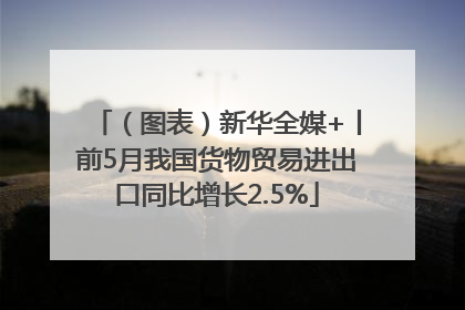 （图表）新华全媒+丨前5月我国货物贸易进出口同比增长2.5%