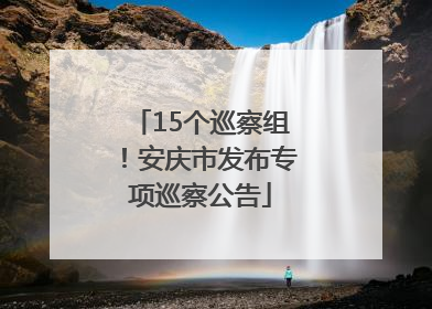 15个巡察组！安庆市发布专项巡察公告