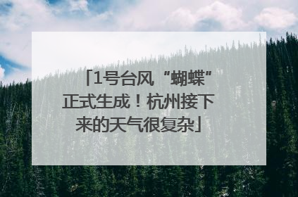 1号台风“蝴蝶”正式生成！杭州接下来的天气很复杂