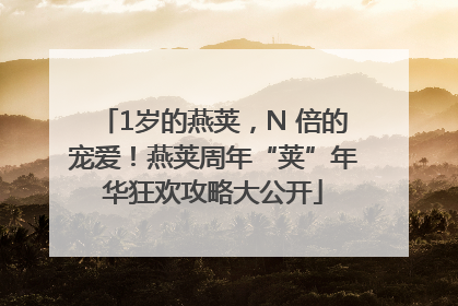 1岁的燕荚，N 倍的宠爱！燕荚周年“荚”年华狂欢攻略大公开