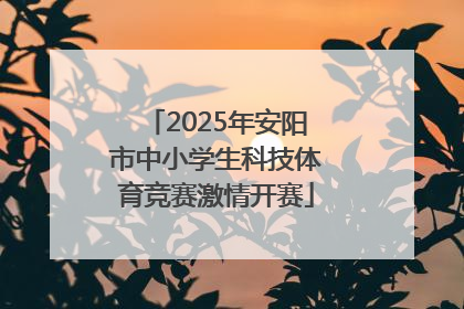 2025年安阳市中小学生科技体育竞赛激情开赛