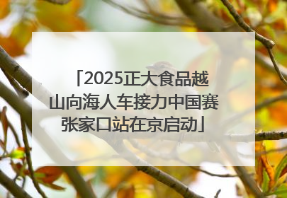 2025正大食品越山向海人车接力中国赛张家口站在京启动