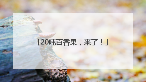 20吨百香果，来了！