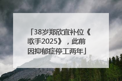 38岁郑欣宜补位《歌手2025》，此前因抑郁症停工两年