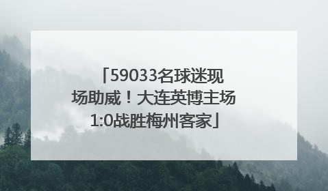 59033名球迷现场助威！大连英博主场1:0战胜梅州客家