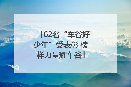62名“车谷好少年”受表彰 榜样力量耀车谷