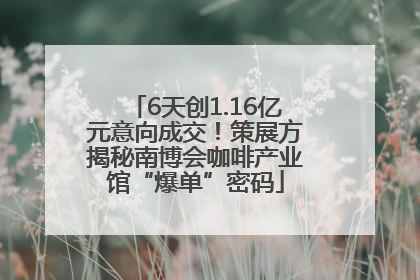 6天创1.16亿元意向成交！策展方揭秘南博会咖啡产业馆“爆单”密码