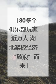 80多个俱乐部玩家近万人 湖北桨板经济“破浪”而来