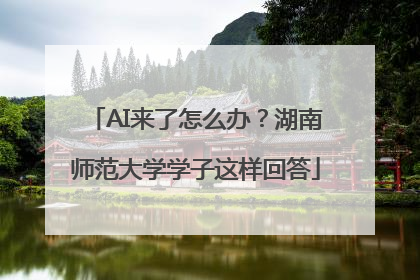 AI来了怎么办？湖南师范大学学子这样回答