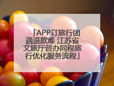 APP订旅行团遇退款难 江苏省文旅厅督办同程旅行优化服务流程